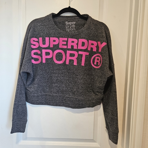 Superdry Sport Active Batwing Crop Sweatshirt Size S /M - Picture 5 of 11